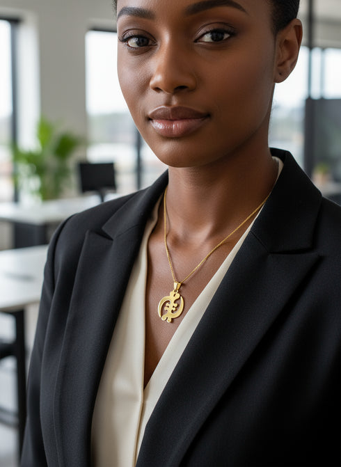 GRACE GYE NYAME Adinkra Gold Necklace Only – Adinkra Necklace Stainless Steel