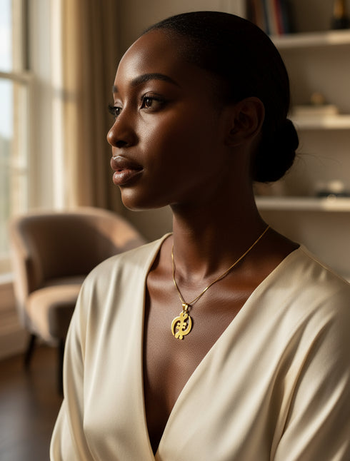 GRACE GYE NYAME Adinkra Gold Necklace Only – Adinkra Necklace Stainless Steel