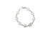 Silver bracelet with a chain design on a white background
