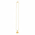 Gold necklace on a marble surface