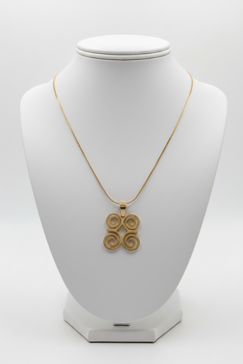 HUMILITY DWENNIMMEN minimalistic Adinkra stainless steel necklace Only