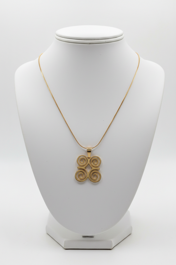 HUMILITY DWENNIMMEN minimalistic Adinkra stainless steel necklace Only