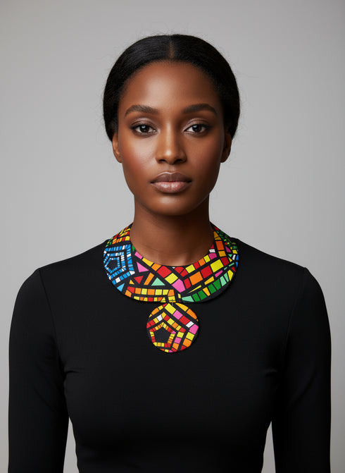 Halo Cape Necklace - Ankara Necklace