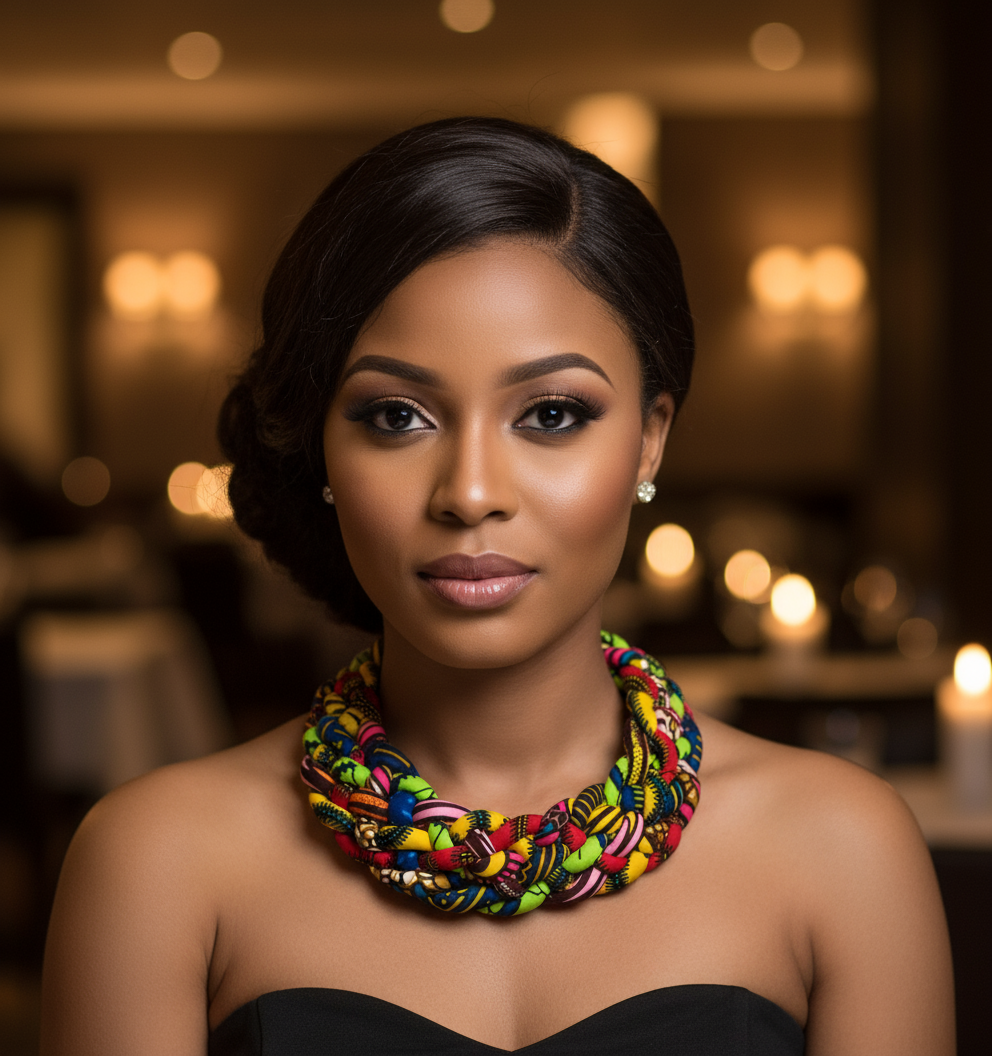 Harmony Loop Ankara Necklace