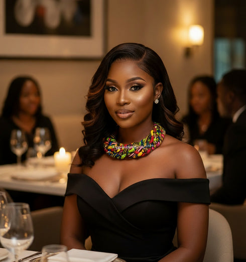 Harmony Loop Ankara Necklace