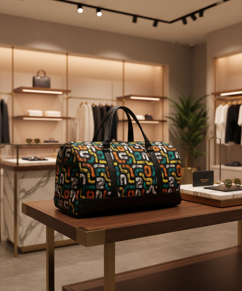 MAJESTA African Print Ankara Duffle Bag – Handmade African Travel Weekender