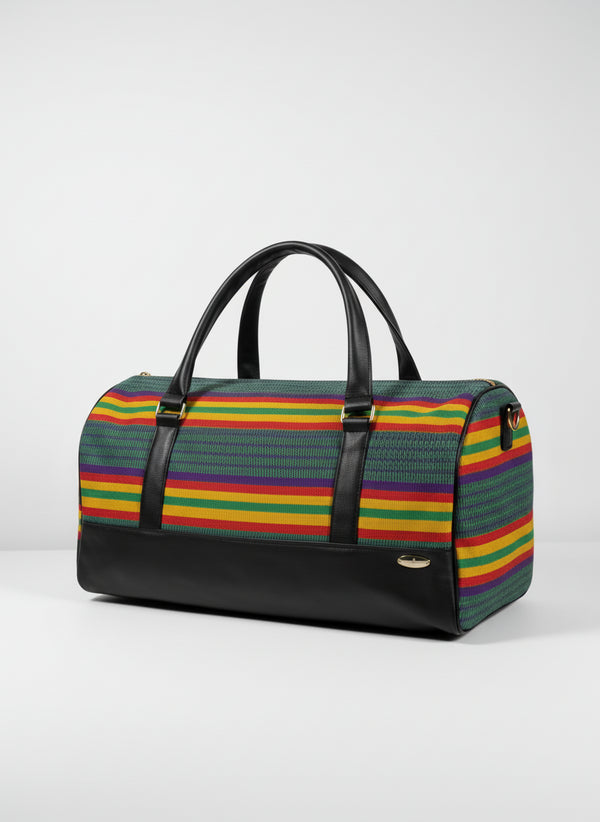 MAJESTA Kente/Fugu/Aso-Oke/ Duffle Bag – Handmade African Travel Weekender