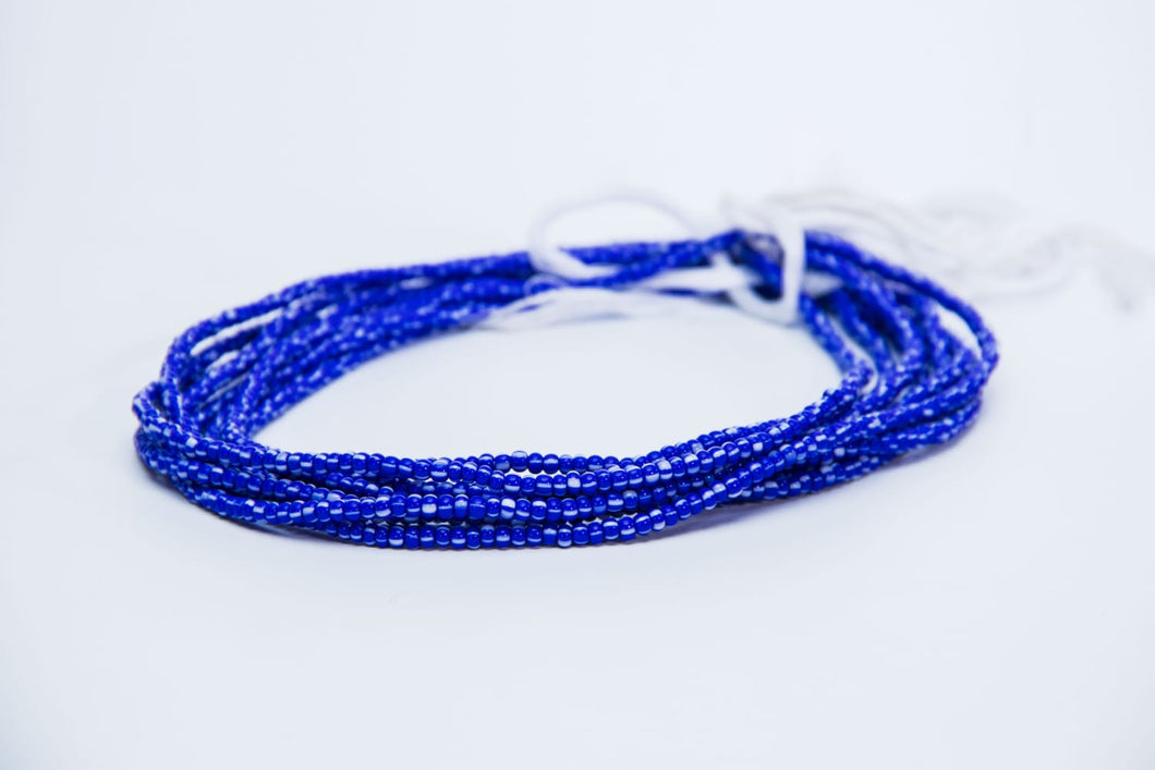 Lom Na Va Duo Waist Beads  - Blue & White Ahyenie