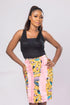 ADELINE Pencil Skirt with Organdy Gathers