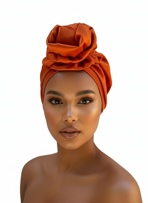 AMIRIEL Signature Sophisticated Handmade Bloom Turban Hair Accessory