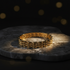 IMPERIAL Gold crown link bold structured polished stainless steel non fade MEN bracelet Only