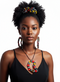 Indigo Infinity African Map Accessory Set - Ankara Earring and Necklace Set