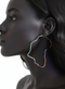 AURORA Iridescent Rainbow Dream AFRICA Map Outline Hoop Earrings – Stainless Steel