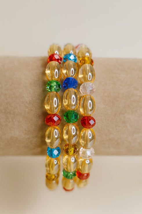 KAMARI Radiant Multicolor Handmade Glass Bead Hand Bracelet for all ages