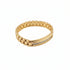 Gold bracelet with diamond accents on a white background