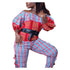 Lesedi Off-Shoulder Ankara Jumpsuit Set with Waist Belt for Women