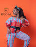 Lesedi Off-Shoulder Ankara Jumpsuit Set with Waist Belt for Women