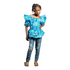 Liora Azure Ankara Peplum Top Set for Girls – Ruffle Sleeve African Print Blouse - Top Only