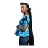 Liora Azure Ankara Peplum Top Set for Women – Ruffle Sleeve African Print Blouse - Top Only