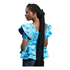Liora Azure Ankara Peplum Top Set for Women – Ruffle Sleeve African Print Blouse - Top Only