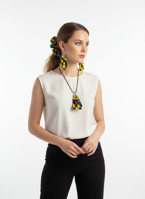 Loop de Vivid Accessory Set - Ankara Earring and Necklace Set