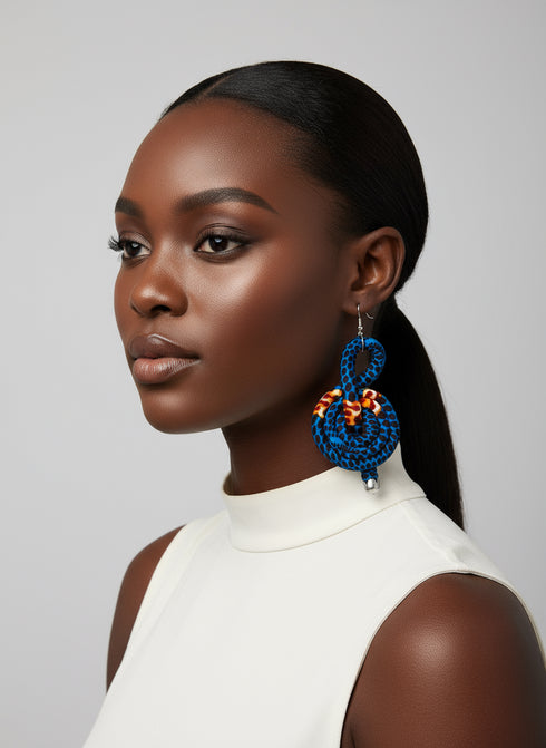 Melodic Twist Ankara Earrings