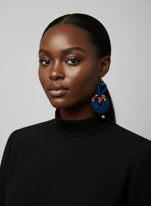 Melodic Twist Ankara Earrings