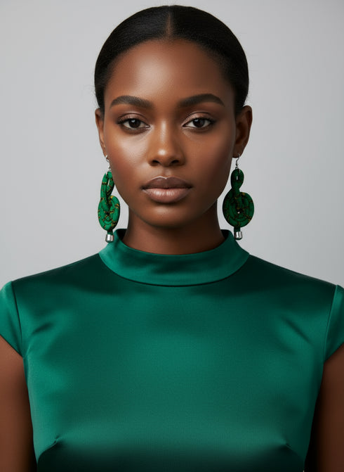 Melodic Twist Ankara Earrings