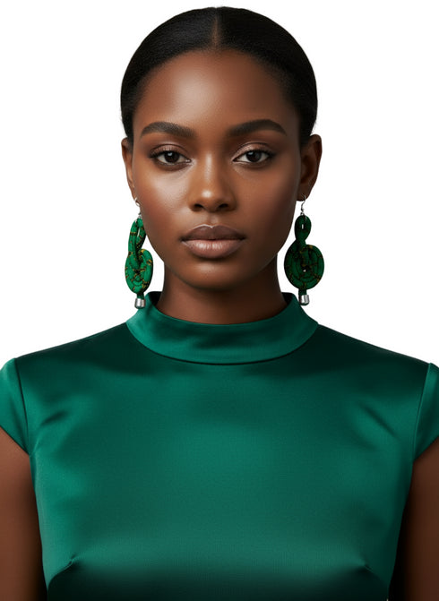 Melodic Twist Ankara Earrings