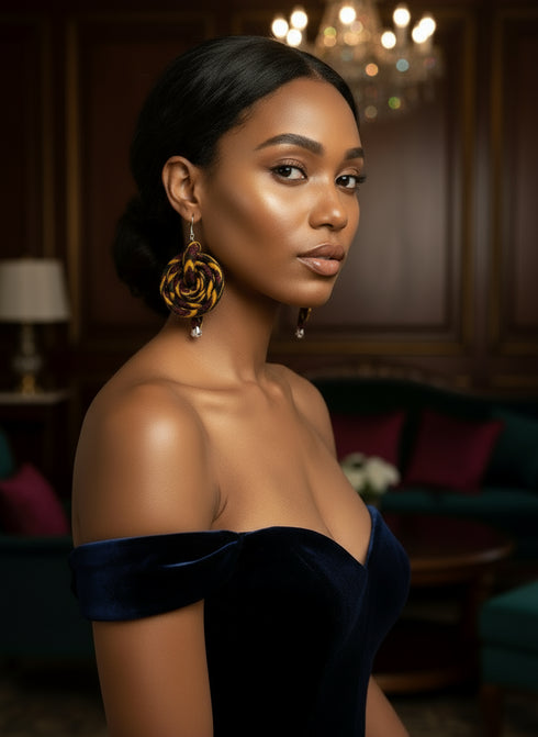 Melodic Twist Ankara Earrings