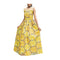 NIAH Long Yellow Blossom Flower Patterned Ankara & Net Dress