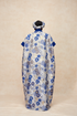 NIAZMINA Luxury Damask Brocade and Cotton Aso Oke African Boubou Kaftan Maxi Dress With Matching Headband and Adjustable Inner Belt - 2 piece Boubou set