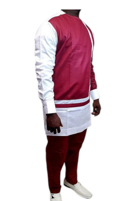 NII-LAMPTEY Men's 2-Piece African Set – Long Sleeve Shirt & Trousers