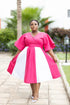NZUBE Short Blush Radiance Fit & Flare Neoprene/Scuba Dress