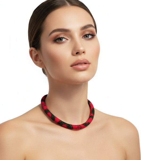 Nala Essence Single Strand Ankara Necklace