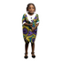Nayana Girls Ankara V-Neck Button Detail Shift Dress – Girl's Elegant African Ensemble