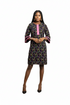 Nevrin Women Multicolour Stroke Ankara Tunic Shift Dress with Split Sleeves – Chic Modern African Wear