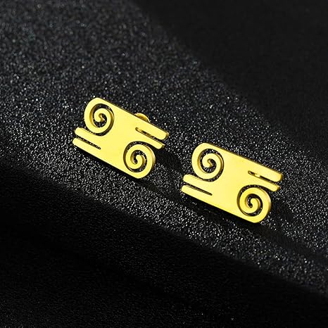 Nkyinkyim Exaggerated Adinkra Symbol Earrings –  African-Inspired Statement Jewelry for Women