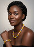 Obaasima Unisex African bead necklace and bracelet set - Unisex