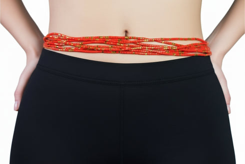 Odehyie Red Class Waist Beads - Ahyenie