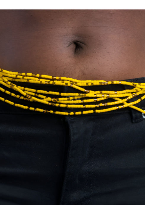 Odehyie Yellow Class Waist Beads - Ahyenie