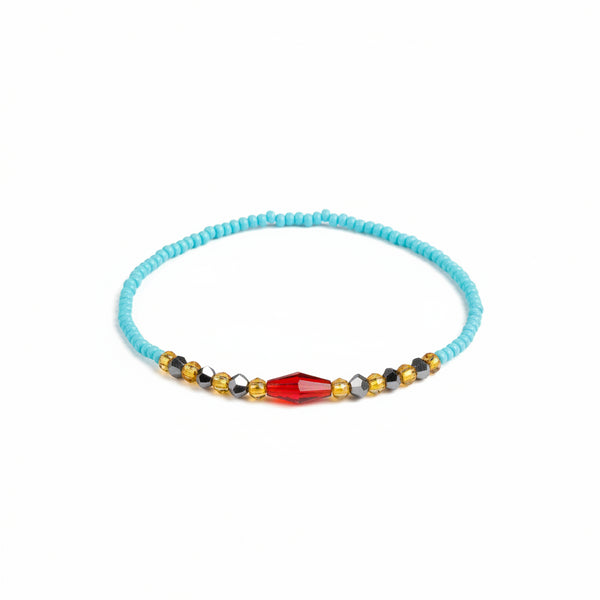 Ohuofe Anklet / Bracelet Multicolored Carnival Bead Bangle Fiesta beads