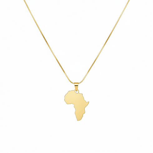 PRIDE AFRICAN MAP heritage stainless steel Adinkra necklace only