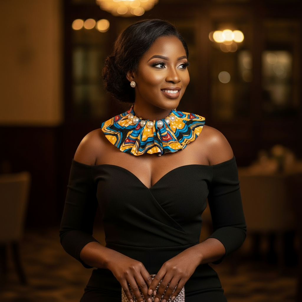 Pearl Embrace Ankara Necklace