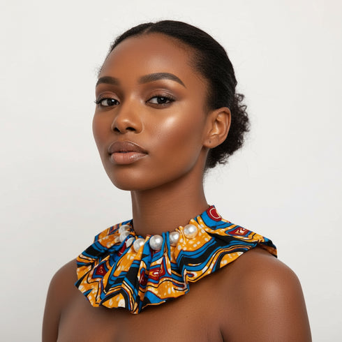 Pearl Embrace Ankara Necklace