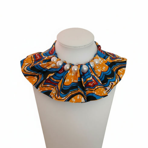 Pearl Embrace Ankara Necklace