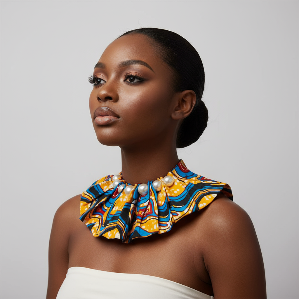 Pearl Embrace Ankara Necklace
