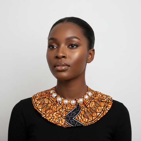 Pearl Embrace Ankara Necklace