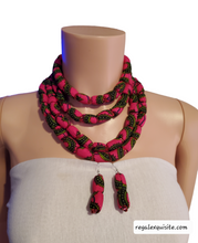 Load image into Gallery viewer, Ayo Radiance Four-Strand Ankara Necklace
