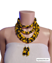 Load image into Gallery viewer, Ayo Radiance Four-Strand Ankara Necklace
